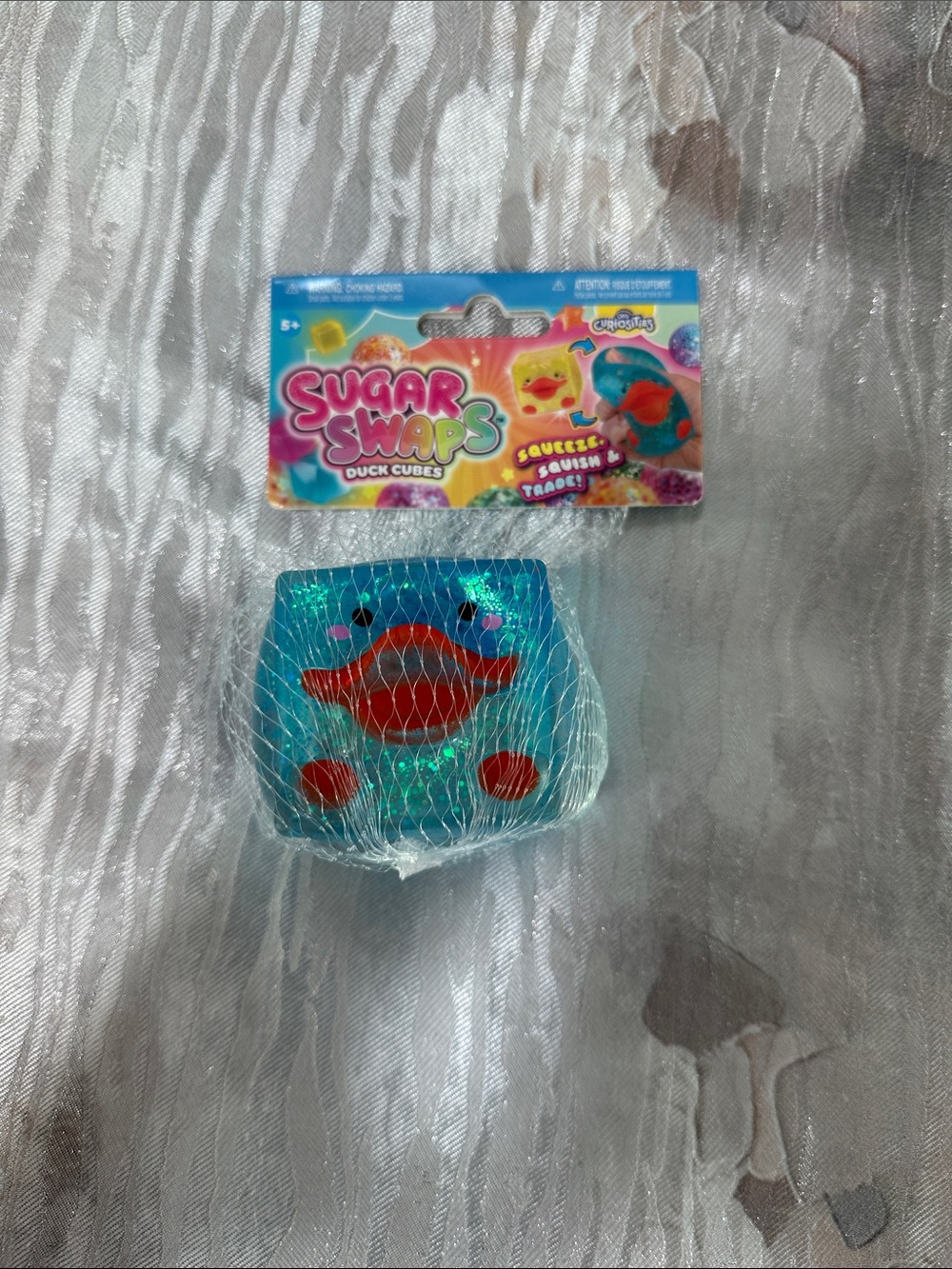 Blue Duck Cube Squeeze Toy